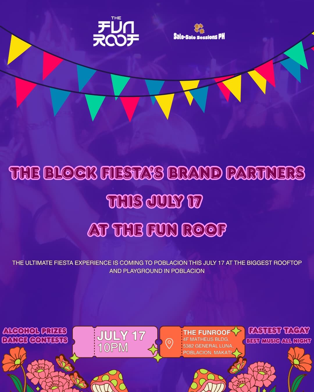 Poster for The Block Fiesta - July 17, 2026, The Fun Roof · Poblacion, Makati