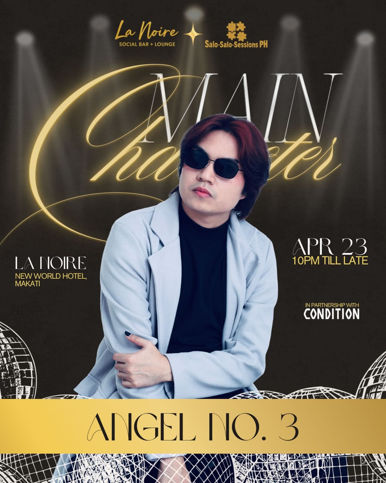 Poster for Main Character - April 23, 2026, La Noire Social Bar + Lounge · Makati