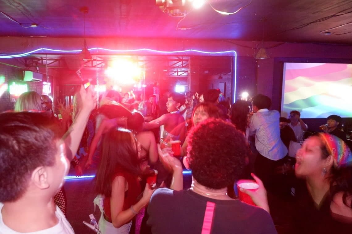The floor at Paradise Found Pride, Puesto Bar & Lounge · Los Baños