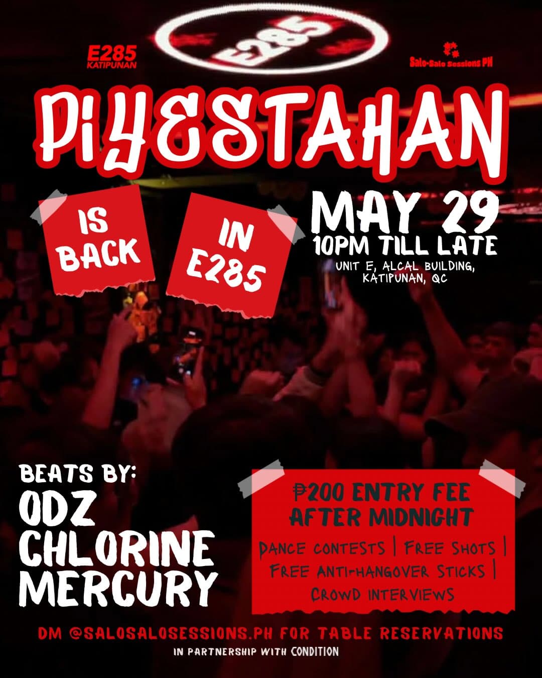 Poster for Piyestahan at E285 - May 29, 2026, E285 · Katipunan, Quezon City
