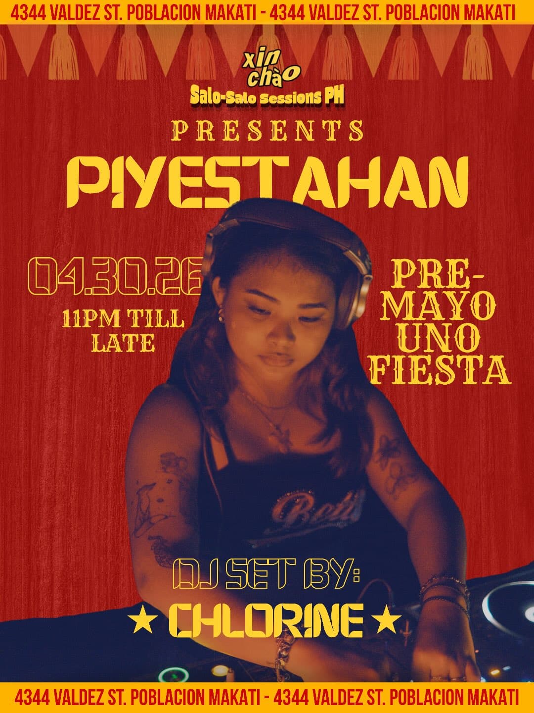 Poster for Piyestahan: Pre-Mayo Uno - April 30, 2026, Xin Chào · Poblacion, Makati