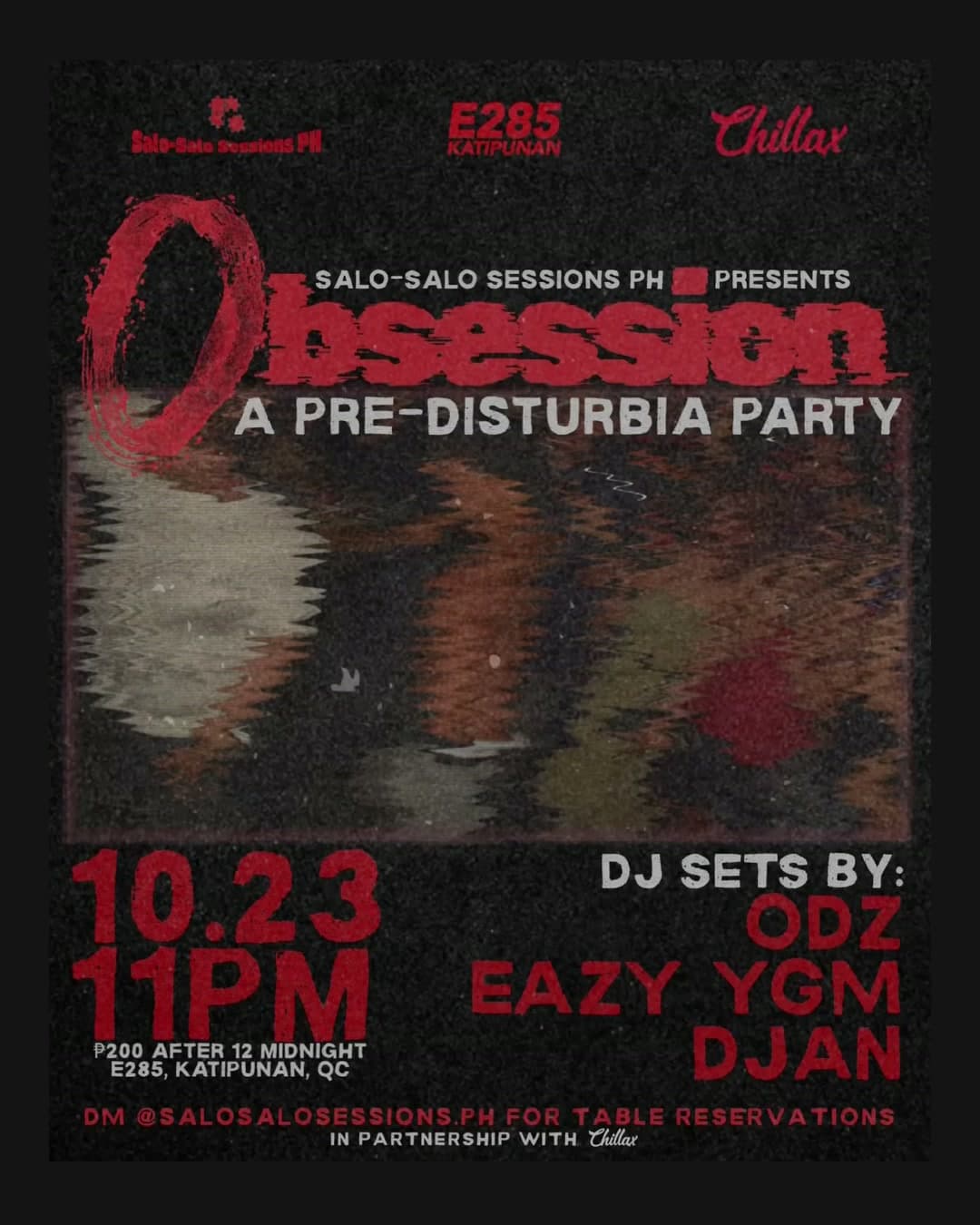 Poster for Obsession - October 23, 2026, E285 · Katipunan, Quezon City