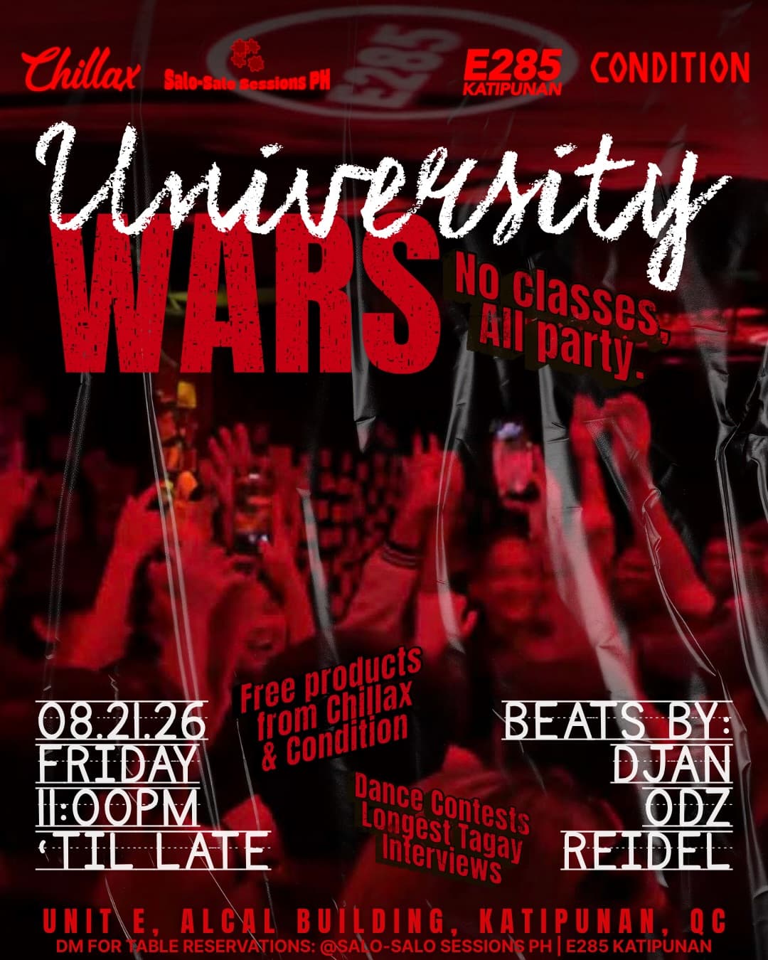 Poster for University Wars: Round 2 - August 21, 2026, E285 · Katipunan, Quezon City